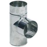 Ten - Té Équerre En Inox 304 90° Mâle Diamètre Sortie De Fumée 200mm Pour Gaz, Fuel Et Bois