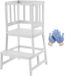 Shenzhen Haorui Industrial Technology Co., Ltd. Tour de cuisine pour tout-petits - tour d'observation pour comptoir - aide-maman en bambou massif naturel (Blanc)