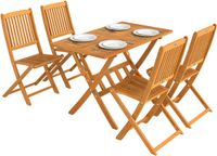 Outsunny Patio eethoek-Acaciahout-120L x 70B x 75H cm-Natuurlijke houttint