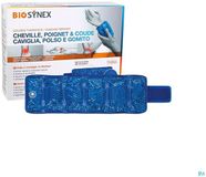 BioSynex Warm Koud Kompres Enkel Pols Elleboog - Hot Cold Pack Gelpack - Herbruikbaar - 11x35 cm - Icepack en Warmtekussen - Zachte Velourszijde