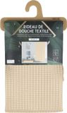 Urban Living Douchegordijn met ringen - beige - polyester - 180 x 200 cm