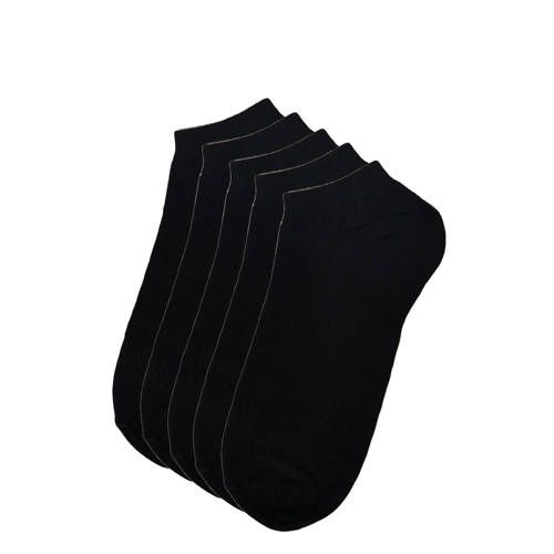 JACK & JONES JUNIOR sneakersokken JACDONGO - set van 5 zwart