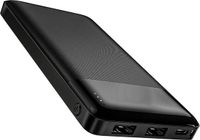 Hoco Powerbank 10.000 mAh - Compacte Snellader - 2x USB-A Output - Met LED Indicator - Zwart