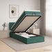 Maison Exclusive Lit Ottoman exclusif, avec matelas, couleur vert foncé, 90 x 190 cm, revêtement en velours