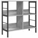vidaXL Boekenplank - 4-laags - 82 x 32 x 79 cm - Bewerkt hout - Grijs sonoma