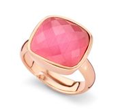 Orphelia ZR-7198/PI/58 - Ring - Zilver 925 - Roze Zirkonia - Vierkant