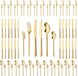 Deleca 12 Personnes Luxe Inox Couverts Amor (72 pièces) - Or