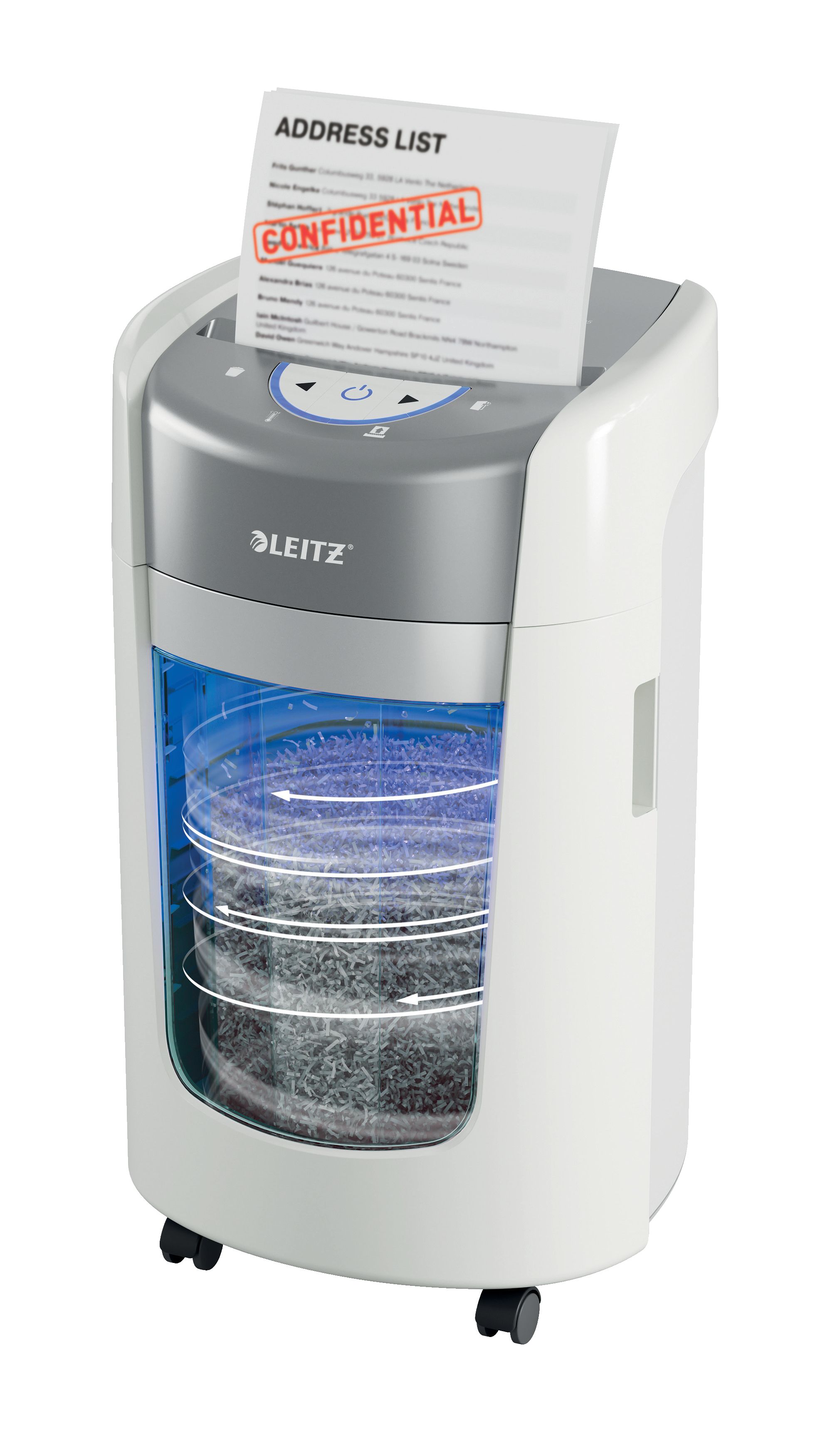Leitz IQ OptiMax Home Office 225 Papiervernietiger Microversnippering 58 dB Grijs, Wit