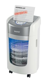 Leitz IQ OptiMax Home Office 225 destructeur de documents coupe croisée 58 dB Gris, Blanc