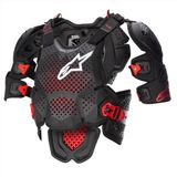 Alpinestars A-10 V2 Borstbeschermer Antraciet Zwart Rood Maat XS/S