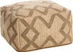 Beliani GOPI Poef Beige/Lichtbruin Jute 50 x 50 cm