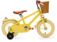 Generation Fietsen Retro 12 inch Geel Kinderfiets met Mandje