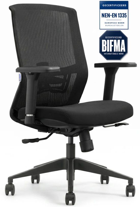 Stane® Ergonomische Bureaustoel - Mesh - Verstelbare Armleuningen - Max. 155 kg