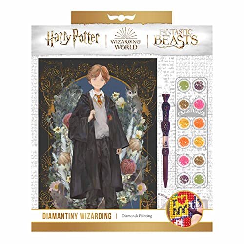 DIAMANTINY Harry Potter – Yume Fantasy Ron – creëer mozaïek, Crystal Art, Diamond Painting, 1 schilderij A4, meerkleurig, klein, 21011