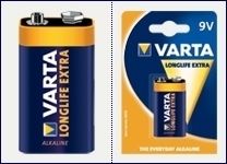 Varta Longlife Extra 9V Alkaline Batterij - 9V Block/E-BLOCK/6LR61