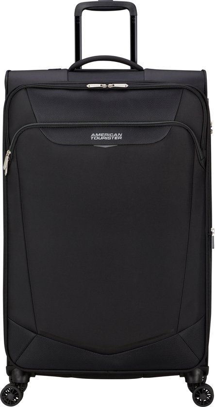 American Tourister Summerride Spinner 80cm - Black - Uitbreidbaar - 116L - 4 Wielen
