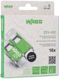 WAGO Green Range Klem, 2-aderig, tot 4 mm², transparant, polycarbonaat, 16 stuks