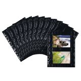 HERMA 7717 Fotohoezen voor mappen, 250 stuks, 10 x 15 cm dwars, 2 vakken gedeeld, aan beide zijden te gebruiken fotophan fotohoezen voor fotohoesjes, postkaarthoezen, brochurehoezen met