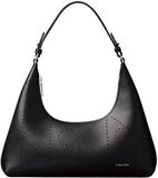 Calvin Klein Emblem Aop Perfor Lthr Bag - Zwart