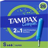 Tampax Compak Super Tampons Avec Applicateur - 26 Pièces