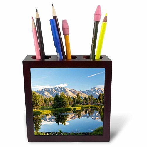 3dRose 231989 PH 1, 2, 5-vijver- en grote Teton/Grand Teton National Park Wyoming Usa-plaat met houder