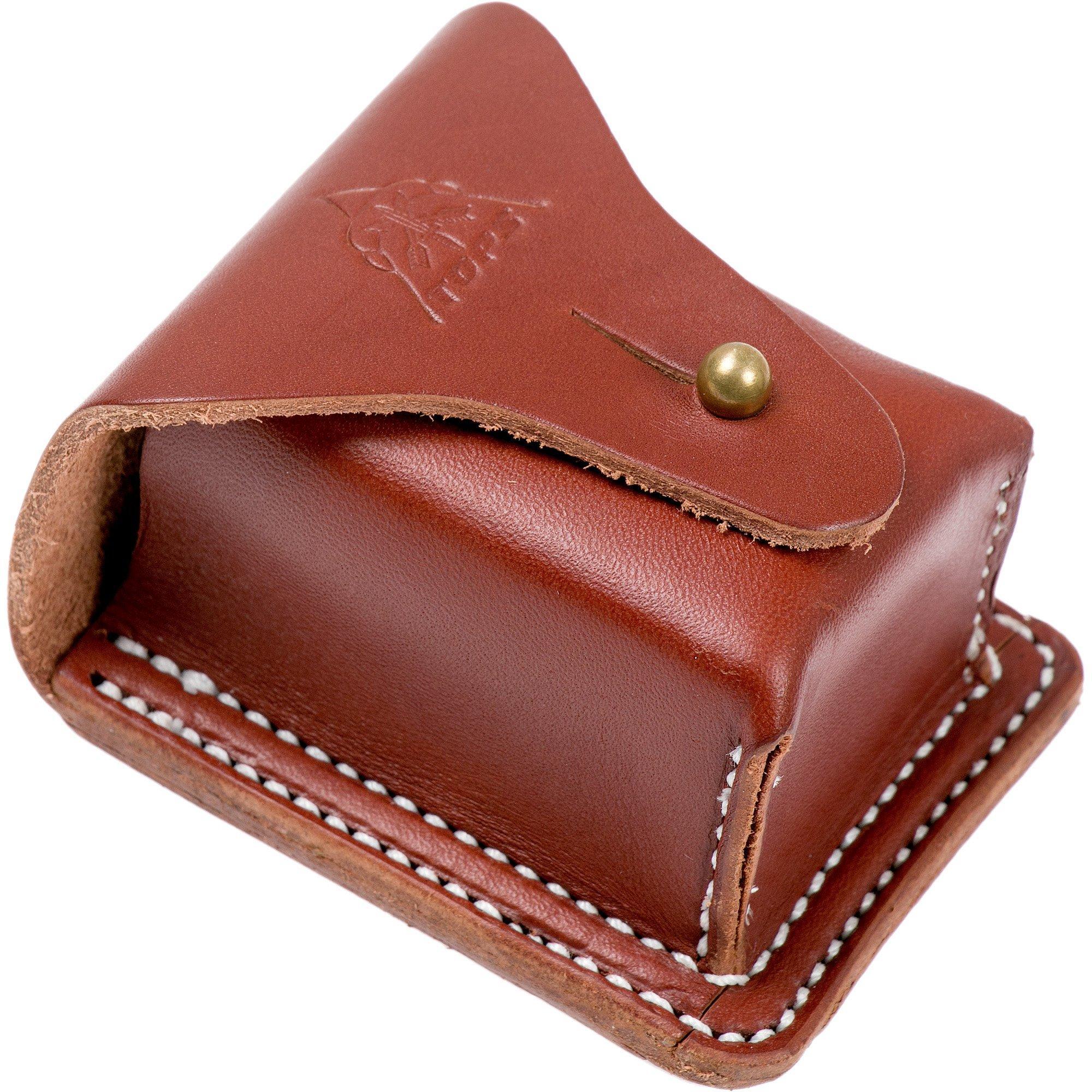 TOPS Knives TOPS Knives Leather Bushcraft Pouch Brown SHL-LBP-01
