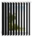 time4blinds - Verticale lamellen - Verduisterende lamellen - 160x175 cm - Zwart