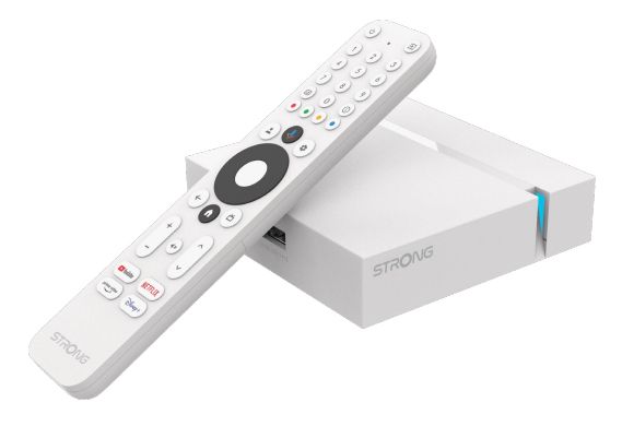 STRONG LEAP-S3+V2 Smart TV Box - 4K Ultra HD, 16GB, WiFi, Ethernet, Android 11 - White