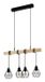 EGLO Townshend 5 Lampe suspendue - E27 - 70 cm - Noir/Brun - Bois - Bois FSC