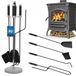 MK Trading Michał Kotarba Ensemble complet de cheminée avec outils pour poêle à bois - 5 pièces