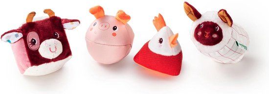 Lilliputiens Set of 4 Farm Shapes - Plastic - Multi Colour