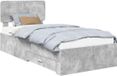 vidaXL Bedframe met lade Beton Grijs 90 x 200 cm Bewerkt hout