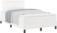 vidaXL Boxspring bed met hoofdeinde Wit 120 x 200 cm Kunstleer