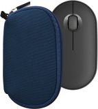 kwmobile computermuis hoes geschikt voor Logitech Pebble Mouse 2 M350s / M350 hoesje - Muis beschermhoes met rits - Mouse case van neopreen in marineblauw