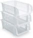 PLASTICFORTE Stapelbare opbergmand - wit - 20L - kunststof - 43 x 32 x 16 cm