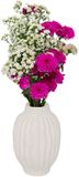 Atmosphera Bloemenvaas Antique Roman - creme wit - keramiek - D15 x H22 cm