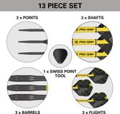 Target Darts Bolide Void Steel Tip Dartpijlen 26G Barrel 05 - 90% Tungsten met Swiss Point Technologie, Pro Grip Shafts en Pro Ultra Flights - Zwarte Titanium Nitride Coating