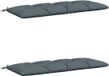 vidaXL Coussin de banc VIANEN 2 pièces 100% Polyester Bleu 150 x 60 x 12 cm