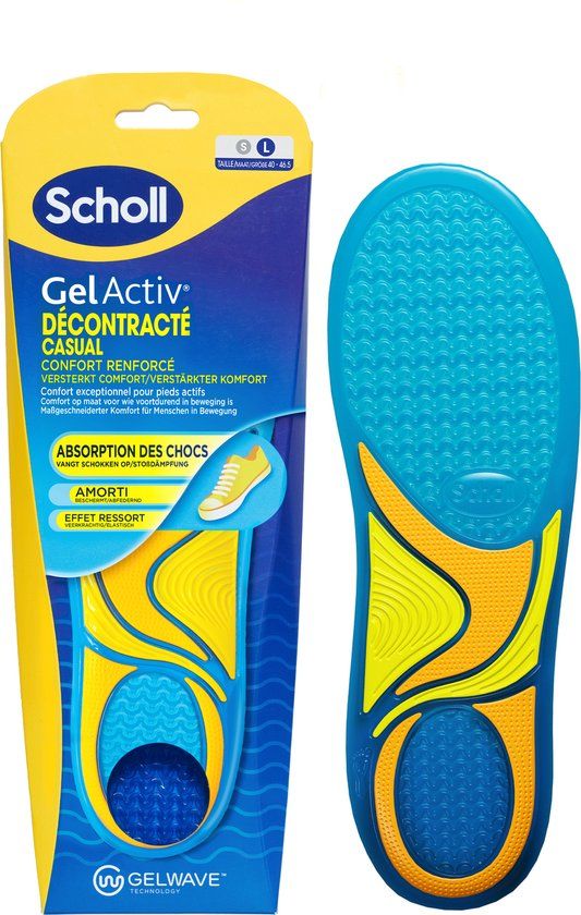 Scholl GelActiv Inlegzolen Casual - Maat 41-46 - 1 paar
