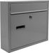 Merkloos Relaxdays Brievenbus met slot - 31 x 36 x 10 cm - metaal - grijs