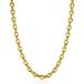 ZINZI Collier en argent plaqué or à maillons larges (6 mm de large) avec de luxueux maillons jaseron lisses et décorés 45 cm ZIC2638