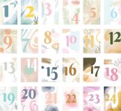 oCreon Mindfulness en motivatie Adventskalender met 24 mindfulnessoefeningen en elegante houten standaard