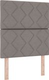 vidaXL Boxspringbed met hoofdeinde, taupe, 80 x 200 cm, stof