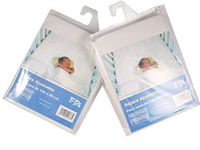 Ti TIn 2-pack hoeslakens voor kinderbed, 100% katoen, wit, verstelbaar met elastiek, 70 x 140 cm
