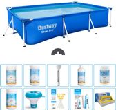 Bestway Rechthoekig Steel Pro Zwembad - 300 x 201 x 66 cm - Blauw