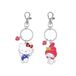 KIDS EUROSWAN Hello Kitty 2 stuks sleutelhanger van metaal voor meisjes, meerkleurig, eenheidsmaat