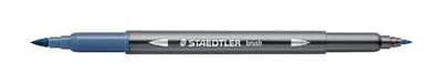 STAEDTLER 3001-3001-63 Schilderstift, aquarelverf, dubbele punt, 1-6 mm en fijne 0,5-0,8 mm, Delfts blauw
