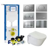 Geberit UP320 Toiletset set46 Wiesbaden Luxe Douchewc Stroomloos Met Metro Pot Sigma Drukplaat