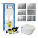 Geberit UP320 Toiletset set46 Wiesbaden Luxe Douchewc Stroomloos Met Metro Pot Sigma Drukplaat