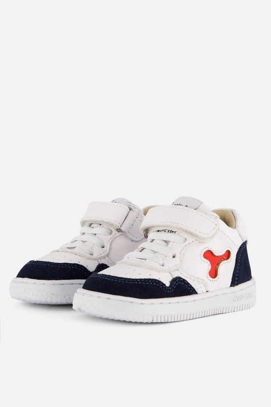 Shoesme Lage sneakers - Leren Sneaker - Jongens - Wit - Maat 19